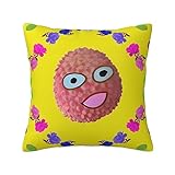 vacsAX Smiley-Litschi-Kissenbezüge, dekorativer Kissenbezug, Heimdekoration, für Sofa, Wohnzimmer, 45 x 45