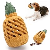YUNXANIW Hunde Intelligenz Spielzeug Unzerstörbar Robust - Ananas-Form Naturkautschuk Zahnpflege Snack Ball Hundeball Unkaputtbar Hunde kauspielzeug - Kauspielzeug für Hunde - Futterball Snackball