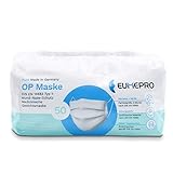 EUMEPRO OP Masken aus Baden-Württemberg sind bequem & sicher – CE zertifizierte medizinische Masken weiß, EN 14683:2019-10 Typ II – 50 Stück