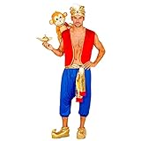 W WIDMANN 10224 Widmann - Kostüm Aladdin, Weste, Hose, Schärpe, Turban, König der Diebe, Mottoparty, Karneval, Fasching, Herren, Mehrfarbig, XL