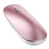OMOTON Bluetooth Maus kompatible mit iPad Tablet(iPadOS 13/ iOS 13 oder höher System), kabllose Maus für Bluetooth-fähigen komputer,Laptops, PCs,Notebooks,Mac-Serien,Rose Gold