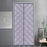 SOXOCE Thermal Curtain Magnetic Thermal Door Curtain Insulation Protection Panel Insulation Blackout Curtain Waterproof Windproof Noise Insulation（Grau-Oxford-Stoff，100 * 210cm/39 * 83in）