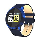 Fitness Tracker mit Farbdisplay, Smart Watch Endurance, Wasserdicht, Touchscreen, Schlaf Blutdrucksauerstoffmonitor Kalorie/Schrittzähler, Bluetooth-Armband für Männer, Frauen, Kinder (blau)