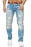 Red Bridge by Cipo & Baxx RB-171 Jeans Distressed Style Helle Waschung Herren Hose (32W / 32L, Blau)