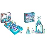 LEGO 43189 Disney Frozen 2 Elsas Märchenbuch, ab 5 Jahren & 43199 Disney Elsas Schlosshof, Prinzessinnen-Spielzeug zum Bauen aus Die Eiskönigin 2 mit ELSA Mini-Puppe, Diamantkleid-Kollektion