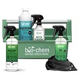 Bio-Chem Grill-Box: 6-teiliges Reinigungs-Set/Pflege-Set mit Grill-Reiniger Grillrost-Reiniger für Grill, Smoker und Zubehör mit Mikrofasertuch und Werkzeugbox 2,5 L