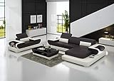 JVmoebel Design XXL Big Sofa Ecksofa Ledersofa Couch Polster Ecke Wohnlandschaft G8002E
