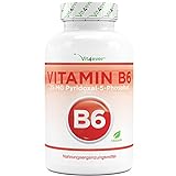 Vitamin B6 als P-5-P - 240 Tabletten extra hochdosiert mit 25 mg (Pyridoxal-5-phosphat) - Premium: Bioaktives Vitamin B6 - Laborgeprüft - Ohne unerwünschte Zusätze - Vegan