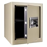 Tresor Elektronischer Safe, BITOWAT 43L Passwort Safe Feuerfest Safe Cabinet Ganzstahl Triple Lock Core Box Home Office Safe Möbeltresor Für Ausweise, A4-Dokumente, Laptop, Schmuck