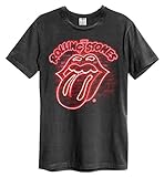 Rolling Stones The Neon Light' (Charcoal) T-Shirt - Amplified Clothing (small)