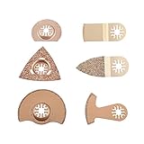 Oszillierende Säge, Sägeblatt-Halbkreis-Dreikant-Finger-Kit Schnelle Installation zum Schneiden von Holz, Metall, Kunststoffen(6 Stück Hartmetall)