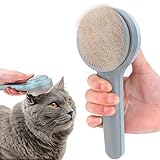 Katzenbürste, Hundebürste Selbstreinigende Slicker-Bürste Pets Brush Haustier Bürsten mit Großer Knopf für Katzen Hunde Massage Reinigung-Einfach zu Bedienen Entferne Unterwolle Pflegewerkzeug