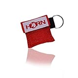 Horn Medical Notfall-Beatmungstuch im Schlüsselanhänger, Horn-Key, Rot