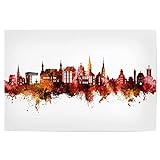 artboxONE Poster 30x20 cm Städte Aachen Germany Skyline Red - Bild Aachen City Cityscape