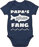 Shirtracer Statement Sprüche Baby - Papas süßester Fang - 18/24 Monate - Navy Blau - 0-6 Monate mädchen - BZ10 - Baby Body Kurzarm für Jungen und Mädchen