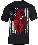 T-Shirt: American Pitbull - USA Hunde Shirt für Herren Damen Mann Männer Frau-en - Pit-Bull Dog Hund Herrchen Frauchen Gassi Amerika Kampfhund Boxer Kampf-Sport Trikot Geschenk-Idee (3XL)