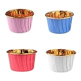 Cupcake-Hüllen,200 Stück Muffinförmchen Aluminium-Folien, Backförmchen aus Aluminiumfolie, Ideal für Muffins und Cupcakes