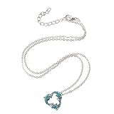 Halskette mit Delfin-Anhänger, niedlicher Strass-Stein, Blau