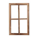 UNUS Deko Fenster aus Holz, Fensterrahmen im Vintage Design, Bilderrahmen rechteckig 50 x 32 x 2 cm