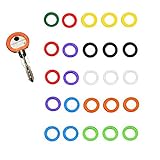 Bamboopack 32 Stück Schlüsselabdeckungen für Hausschlüssel, bunte Schlüsselkennzeichnungsschilder (gemischte Farbe)