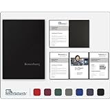 5 Stück 3-teilige Bewerbungsmappen BL-exclusivdruck® EASY in Schwarz - Premium-Qualität mit edler Relief-Prägung 'Bewerbung' - Produkt-Design von 'Mario Lemani'