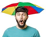 Balinco Faltbarer Regenschirm | Sonnenschirm-Hut | Sonnenschutz - Kopfbedeckung für Erwachsene & Kinder - perfekt für Karneval | Fasching | Festival | Strand & Outdooraktivitäten - Einheitsgröße