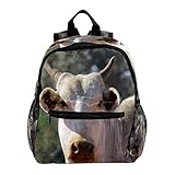 Mini-Rucksack für Frauen, robust, klein, für Haustiere, Kuh, Viehtiere, mehrfarbig