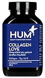 HUM Collagen Love – Typ I & III Kollagen Peptide Nahrungsergänzungsmittel zur Hautpflege mit Hyaluronsäure & Vitamin C – Unterstützt die Festigkeit der Haut (90 Kapseln)