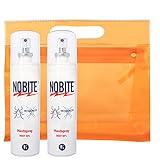 Nobite SET Haut-Mücken-Spray Mückenschutz Fliegen Moskitos Insektenschutz - Insekten-Spray Doppelpack + Kulturbeutel