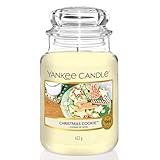 Yankee Candle Duftkerze im Glas (groß) | Christmas Cookie | Kerze mit langer Brenndauer bis zu 150 Stunden | Perfekte Geschenke für F