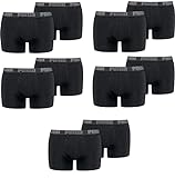 PUMA Herren Boxershorts Unterhosen 521015001 10er Pack, Artikel:Schwarz, Herren Unterwäsche und Badehose Amazon:L