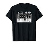 Midi Nerd Keyboard Controller I Synthesizer Techno EDM T-Shirt