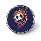 Runde Anstecknadel mit Fußball-Motiv, witzig, Anstecknadel, Krawattennadel, Abzeichen, Zubehör für Männer und F