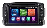 Laqemhu Android Autoradio Audio Stereo Doppel-Din GPS-Navigator für Benz C-Klasse W203 2000-2005 DVD-Player DSP Carplay RDS Lenkradsteuerung 4G + WiFi