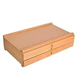 Künstlerbedarfsbox, Malzubehör Werkzeugbox Polierte Dreischichtbox Fest eingerastet 3 Schubladenbox zur Aufbewahrung von Farbblei