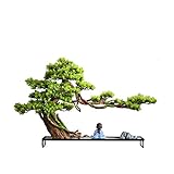 xinxinchaoshi Künstlicher Bonsai Künstliche Baum Topfpflanzen Chinesische Zen Bonsai Bäume Keramikschencke und kleine Mönch gefälschte Pflanzen für Wohnzimmer und Bürodekoration Zimmerbonsai Bonsai