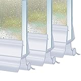 Defrsk 3x100cm Duschdichtung Ersatzdichtung Duschtür Dichtung für 4-6mm Glastür Stärken Wasserabweisende Transparent Duschdichtung Verlängerter Wasserabweiser für Dusche Glastür