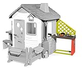 Smoby 810901 – Anbau-Küche für Spielhäuser – Spielküche für Spielhaus, mit einer Spüle und viel Zubehör, passend für die meisten Spielhäuser