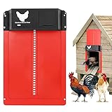 Automatische Hühnerklappe, Elektrische Hühnerklappe Automatisch, Automatischer Türöffner Hühnerstall, Hühnertür Inklusive Schieber Mit Führungsschienen, Sichere Hühneraufzucht(Rot) 2023 Hü
