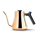 Fellow Wasserkocher für Kaffee und Tee (eingebautes Kochthermometer, Gegengewichtsgriff) 1 Liter Kupfer