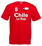 Fruit of the Loom Chile La Roja Herren T-Shirt Trikot WM 2014|l