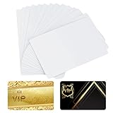 SAVITA 50 Stück 0,32mm Dicke Sublimationsmetall-Visitenkarten Blanko Druckbare Visitenkarten für Büro Anpassen Handel VIP-Mitgliedskarten Geschenke Werbekarten (86x54x0,32mm)