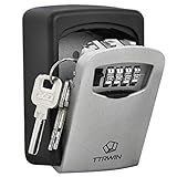TTRWIN Schlüsselbox Schlüsselsafe Schlüsseltresor, mit 4-stelligem Hochcodeschloss Große Schlüsselbox, Zinklegierung wasserdicht und rostfrei, Wandschlüsselbox für den Innen- und Außenbereich