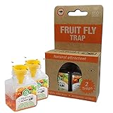 Super Ninja ✓ Fruchtfliegenfalle ✓ 2er-Pack ✓ Hochwirksame Ökologische Fruchtfliegenfalle für Küche und Innenraum ✓ Obstfliegenfalle ✓ Bis zu 60 Tage