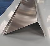 200 cm Ortgangblech Zuschnitt 350mm Aluminium Natur 0,8mm Kantblech Dachblech Winkelblech Dachprofil Ortgang 2000mm