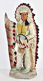 Castagna Indianerfigur Indianer als Häuptling Red Cloud H 17 cm stehend mit Kopfschmuck und Schild
