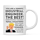 N\A Lustiger Präsident Donald Trump Kaffeetasse Gag Geschenk, grandioser Wirtschaftsingenieur, 1er Pack, Keramik Weihnachten Geburtstag Trinkbecher Republikanischer Demokrat Politische Satire