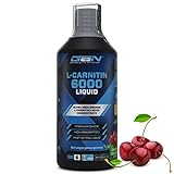 L-Carnitine 6000 Liquid - 1000 ml - Extra hochdosiert mit 6000 mg reinem L-Carnitin pro Tagesportion - Amino Workout Drink - Leckerer Geschmack (Cherry Madness) - Vegan