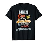 Zodiac Gemini Girls Sunshine and Little Hurricane Grafik T-Shirt