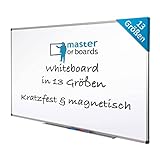 MOB Profi-Whiteboard Magnettafel - 90x60cm - Alurahmen, magnetisch - für Büro, Gewerbe und Privat
